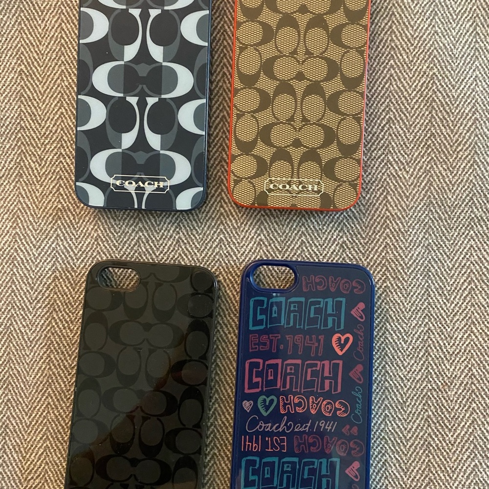 Coach iPhone 5/5s Snap on Cases EUC Set of Four